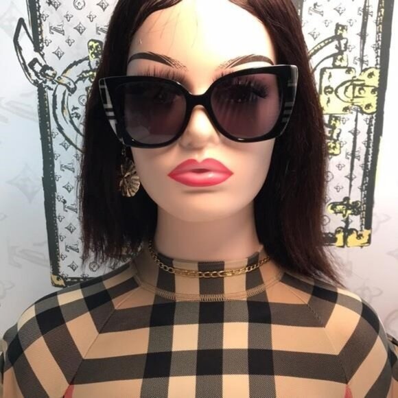 Burberry Meryl Polarized Dark Grey Butterfly Ladies Sunglasses BE4393F 405181 - Picture 6 of 12